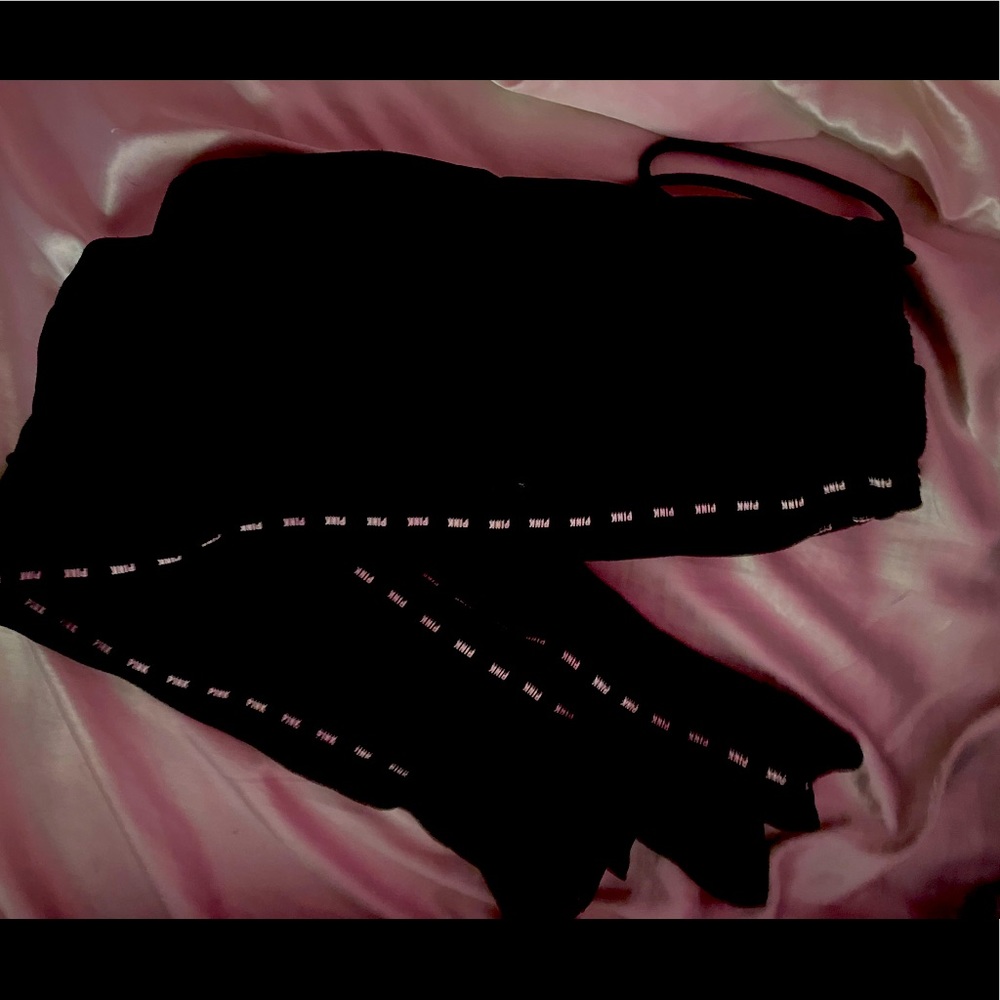 VS PINK Black Track Pants